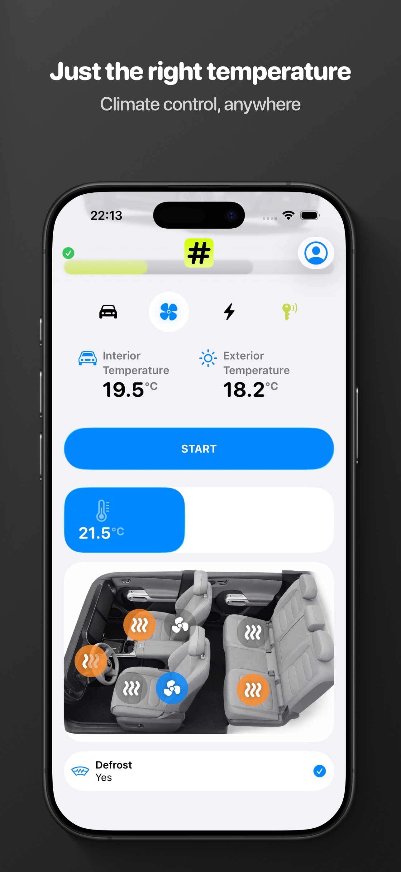 Hello # climate and seat heating controls